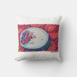 Skål med röda frukter kudde