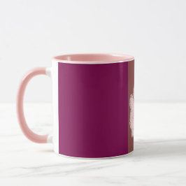 skål med rosa blommålning mugg