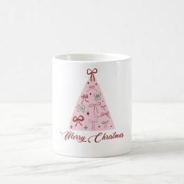 Skål med rosa julgran kaffemugg