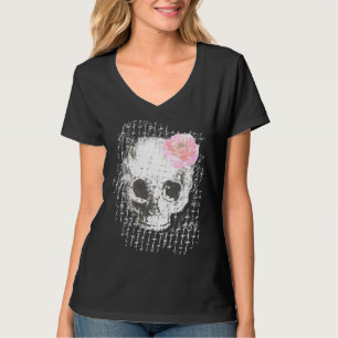 Skål med Rosa ros och Metall mesh T Shirt