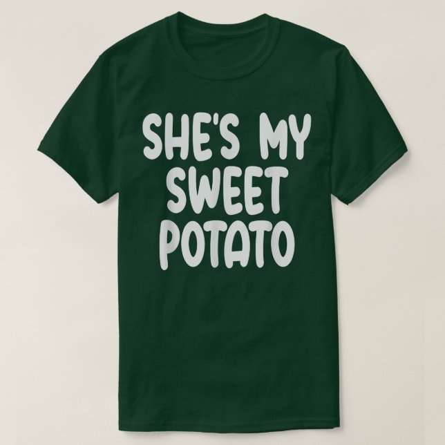 Skål min sötpotatis jag Yam Matching Par tack T Shirt (Design framsida)