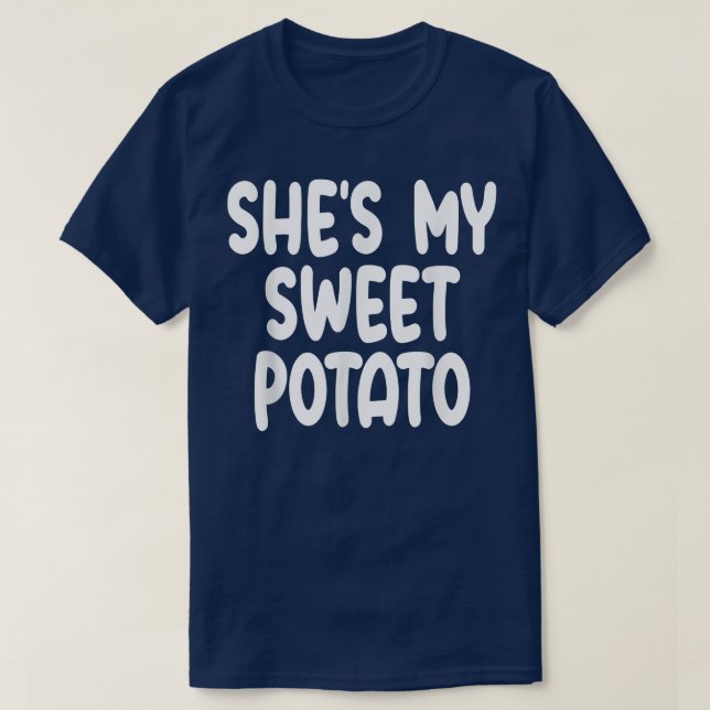 Skål min sötpotatis jag Yam Matching Par tack T Shirt (Design framsida)