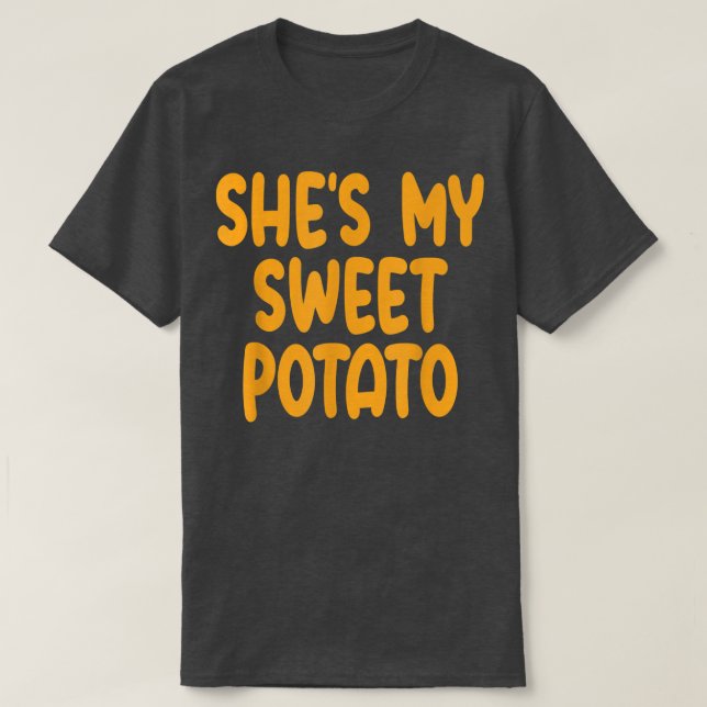 Skål min sötpotatis jag Yam Matching Par tack T Shirt (Design framsida)