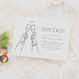 Skål! Moderna Whimsical Handritade Middagsparty Inbjudningar