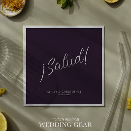 ¡Skål! Mörklila Minimalistisk Cocktail för Alla Ti Pappersservett