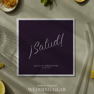 ¡Skål! Mörklila Minimalistisk Cocktail för Alla Ti Pappersservett