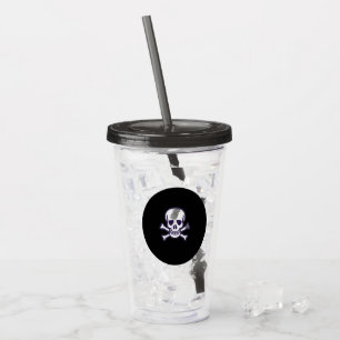 Skål n Bones Black Smoacrylic tumbler Take Away Mugg