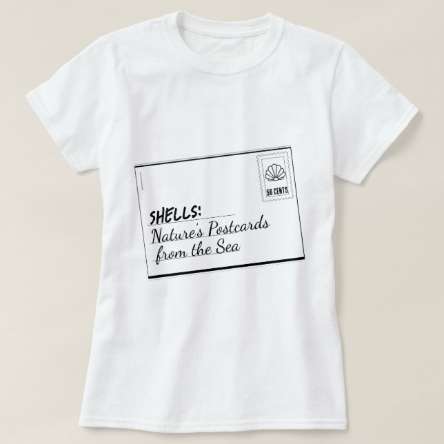 Skal: Naturens vykort från havet –  T Shirt (Design framsida)
