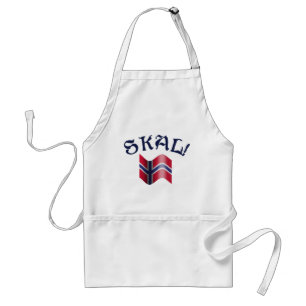 Skal norsk flagganorge som dricker rostat bröd förkläde