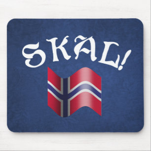 Skal norsk flagganorge som dricker rostat bröd musmatta
