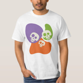 Skal- och Abstrakt-blobsfigur Halloween-Manar T Shirt