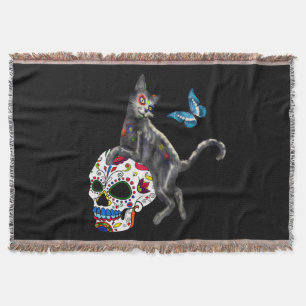 Skal och fjäril av day of the dead filt