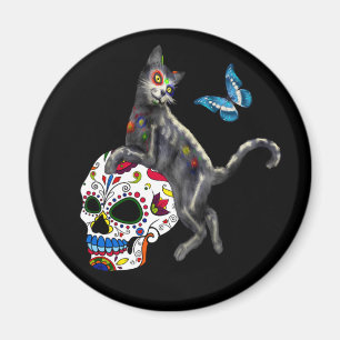 Skal och fjäril av day of the dead magnet
