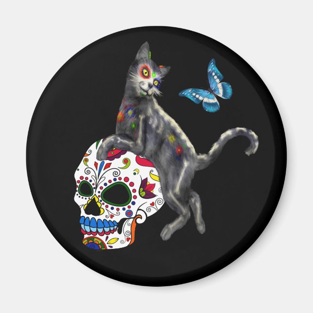 Skal och fjäril av day of the dead magnet (Framsidan)