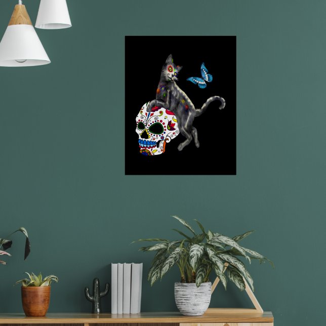 Skal och fjäril av day of the dead poster (Vardagsrum 1)