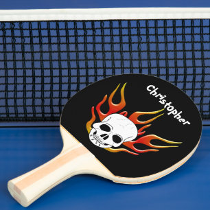 Skal- och flamdesign pingisracket