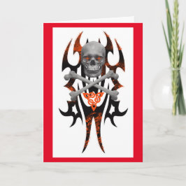 Skal- och korsbenstam-mönster-kort kort