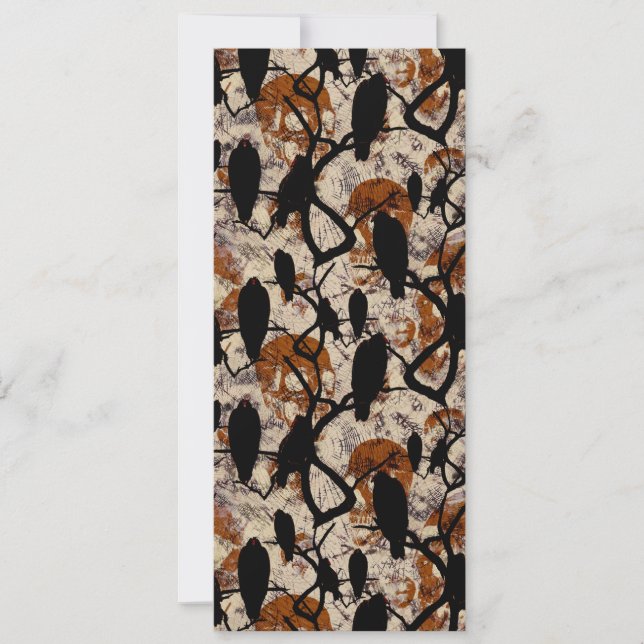 Skal- och kråka-besättning Halloween-utskrift Inbjudningar (Framsida)