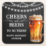 Skål och Öl 30års födelsedag Pappra Underlägg<br><div class="desc">Rustic Black Chalkboard vattenskärg öl flaska och pint glas. Rustic Outdoor eller pub födelsedag är död för honom. Vilken ålder som helst. Enkel att personlig mall. All text kan justeras med hjälp av designalternativet. Roligt,  enkel,  avslappnad födelsedag inbjudan för honom.</div>
