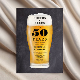 Skål Och Öl 50-årsdag Inbjudningar