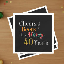 Skål och öl Merry 40-års jul födelsedag