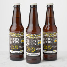 Skål och öl på 30 år Rustic födelsedag