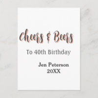Skål och öl till 40-årsdag grått namn år synd