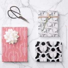 Skal- och ryggradsbussar på Rosa Wrapping Papper L