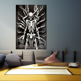 Skal och skelett | AI Art Poster