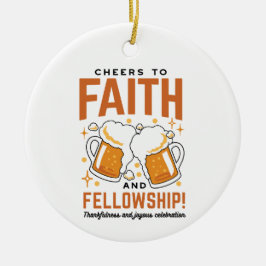 Skål och stift - Oktoberfest Tee Julgransprydnad Keramik