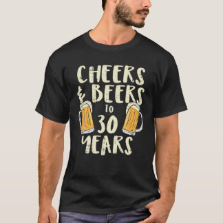 Skål Öl 30 år gammal 30års födelsedag som dricker T Shirt