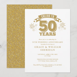 Skål på 50-års bröllopsdag inbjudningar