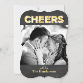 Skål på Chalkboard Helgdag Photo Card Julkort