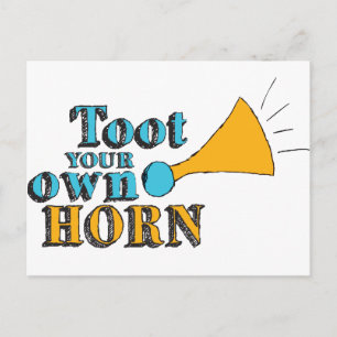 Skål på din egen horn-inspirationskonst vykort