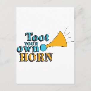 Skål på din egen horn-inspirationskonst vykort