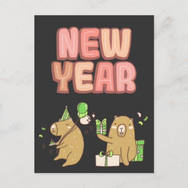 Skål på en ny start! vykort (Framsida)