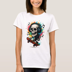 Skal på skal med hörlurar - Music & Färg Sp T Shirt