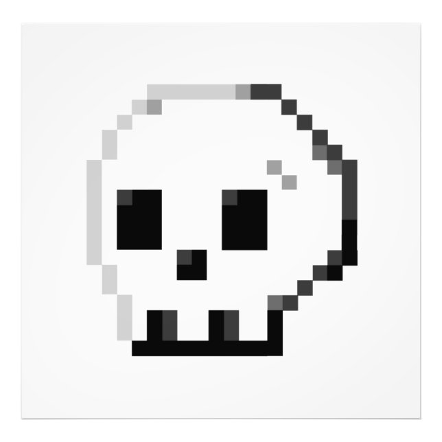 Skal pixelbild 8-bitars fotoutskrift fototryck (Framsidan)