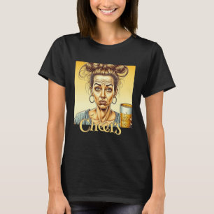 Skål Rolig dam som håller i en tappad öl T Shirt