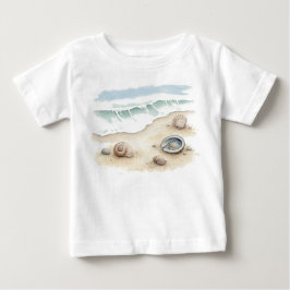 Skal & Sand Vattenfärg Strand Tote Boby T-Shirt