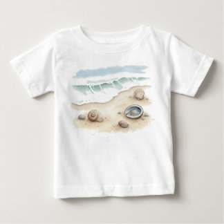 Skal & Sand Vattenfärg Strand Tote Boby T-Shirt