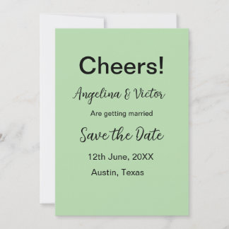 Skål spara datum enkel minimal modern elegant inbjudningar