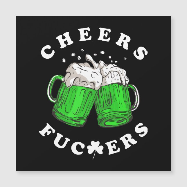 Skål St Patricks Day Öl Dryck Roligt (Framsida)