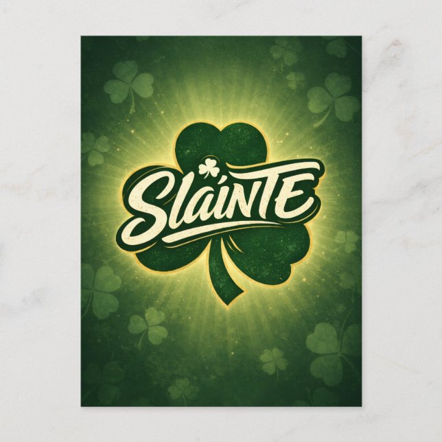 Skål - St Patrick's Day Vykort (Framsida)