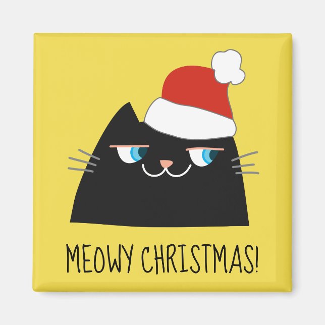 Skål, svart julklapp magnet (Framsidan)
