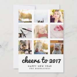 Skål till 2017 | Instagram Nine Photos | Nytt år Julkort