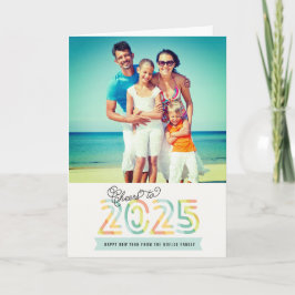 Skål till 2025 Citrus Rand Gott nytt år Photo Helgkort