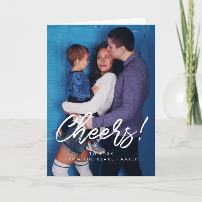 Skål till 2026 års nyår helgkort (Framsida)