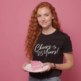 Skål till 25 års Födelsedagsfest eller årsdag T Shirt