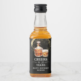 Skål till 30 år Whiskey Spritflaskor Etikett